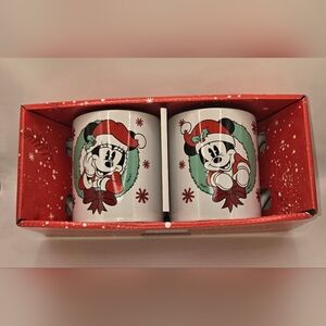 Disney Red and Green Mickey & Minnie Ceramic Mug Set